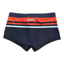 Square Leg Swimsuit - Black & Orange Racer