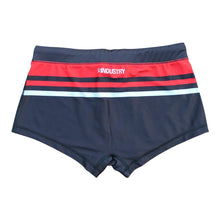 Square Leg Swimsuit - Black & Red Racer